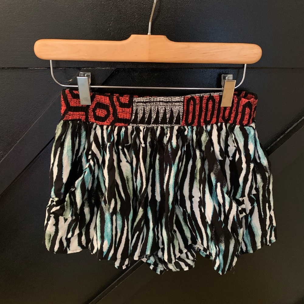 Aqua printed shorts